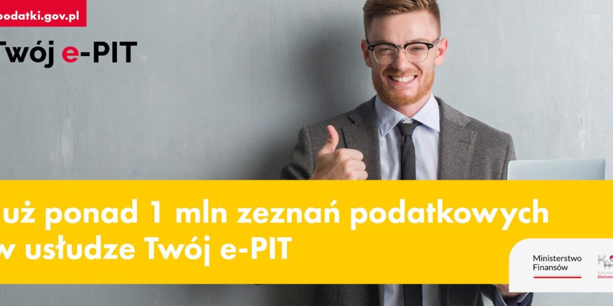 Ponad 1 mln zeznań podatkowych złożonych przez Twój e-PIT