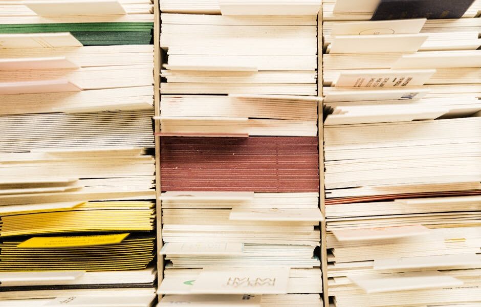 Darmowe zdjęcie z galerii z administracja, akta papierowe, archiwum - Fot. Antoni Shkraba Studio
