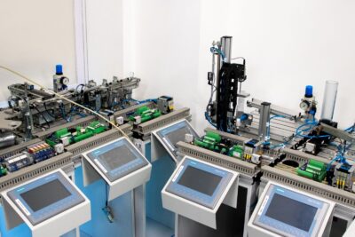 Panele operatorskie i moduły automatyki na stanowisku produkcyjnym
