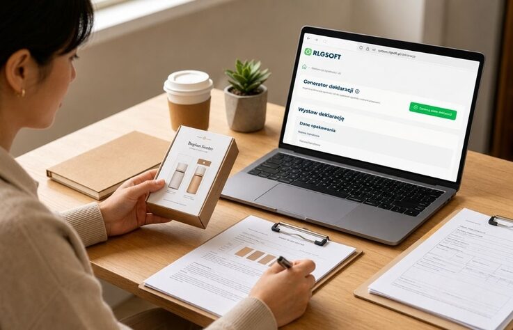 Opakowania produktów na linii pakującej